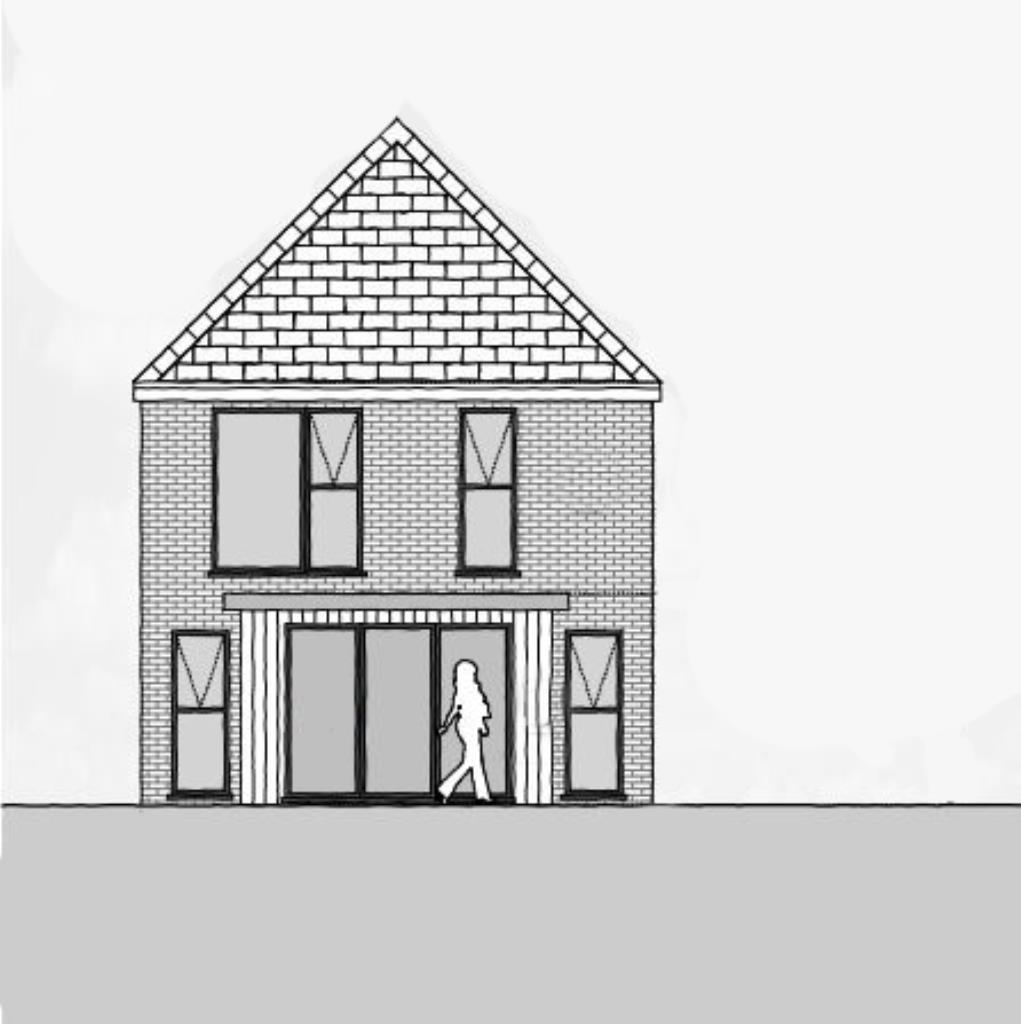 Lot: 30 - LAND WITH PLANNING FOR SIX HOUSES - TWO DETACHED HOUSES AND FOUR SEMI-DETACHED - Type B - Proposed Rear Elevation